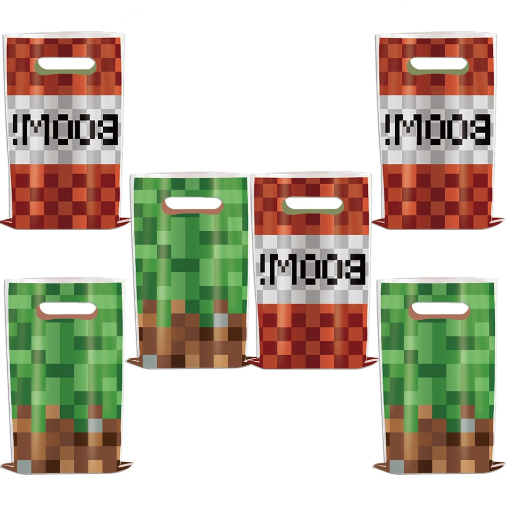 Game Theme Birthday Party Decorations Plastics Loot Bags Candy Gift Bag 10-30pcs
