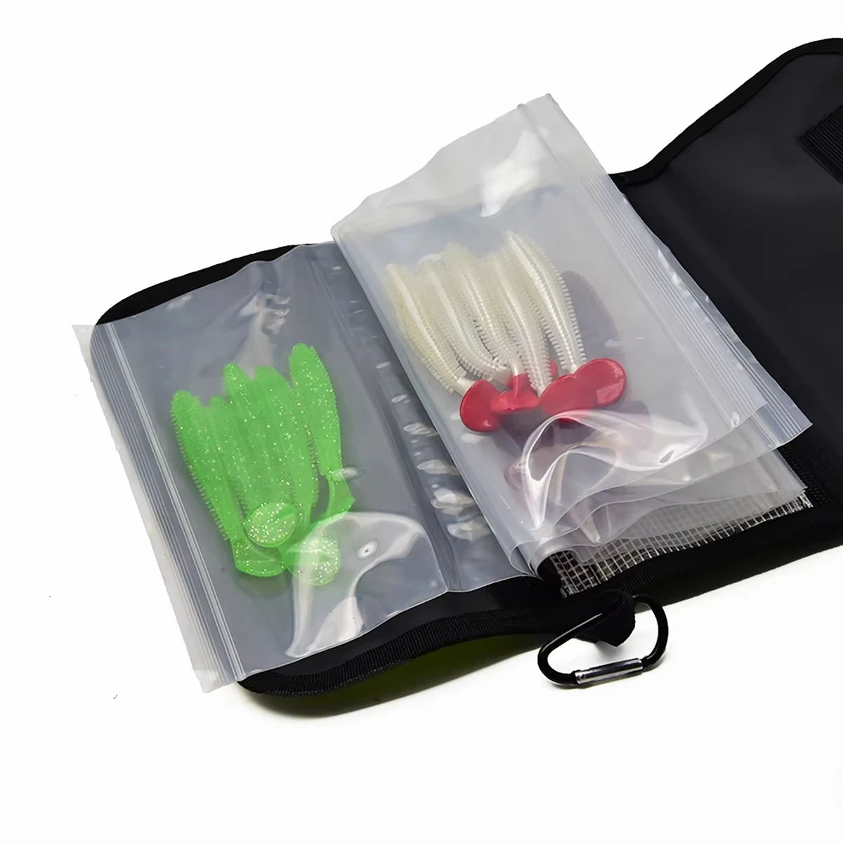 Fake Bait Bag Soft Bait Bag PVC Inner Partition Waterproof Storage Fishing Sorting Accessories Storage Luya
