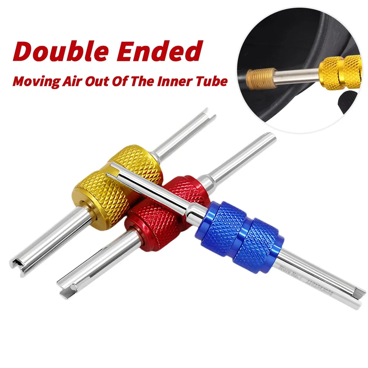 Auto Truck Bicycle Wheel Repair Tool Universal Tire Valve Core Stems Remover Screwdriver Dual Use Car Tire Remover Accessories