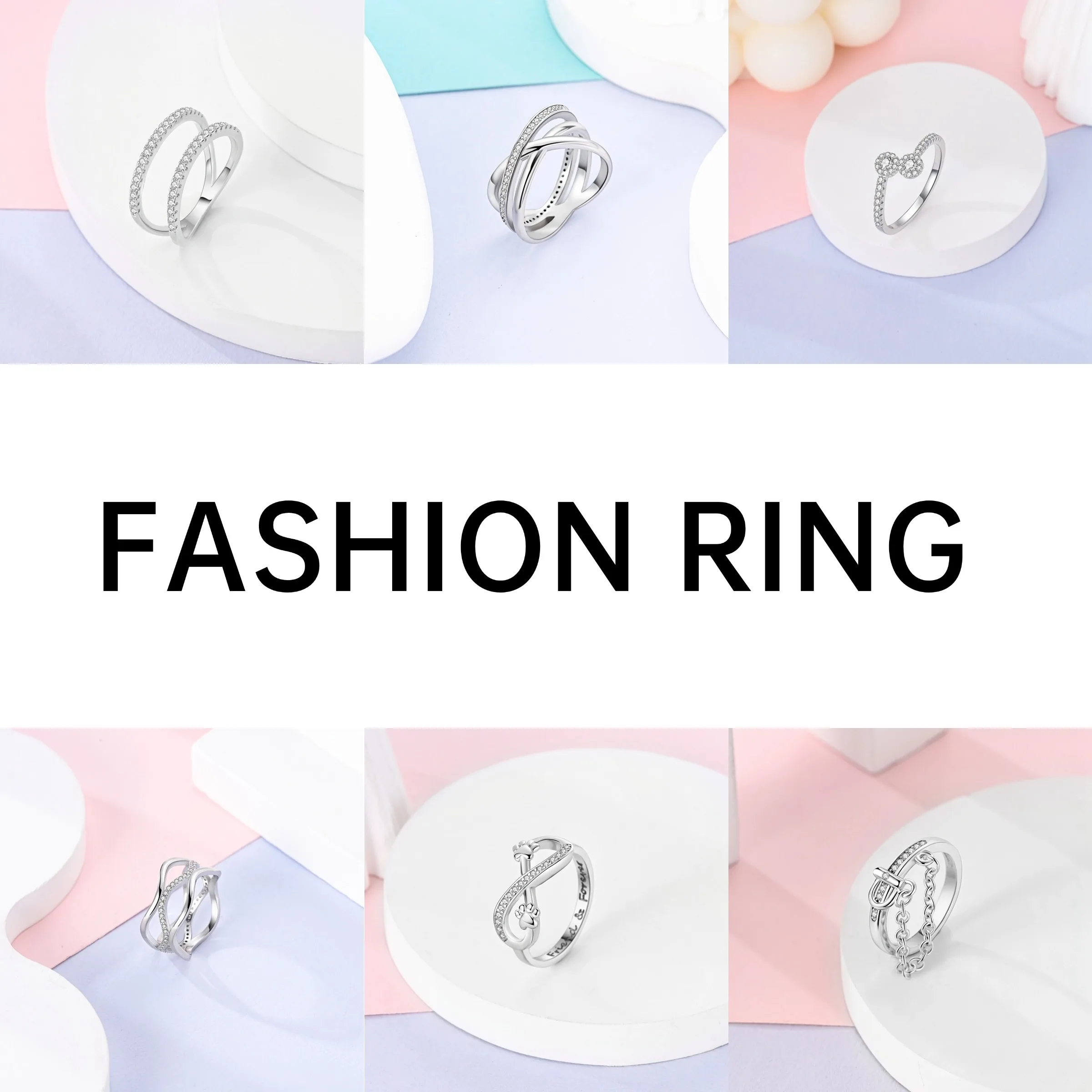 925 Silver Shine Zircon Wedding Ring Simple For Women Sterling Fashion Stackable Rings Popular Anniversary Jewelry