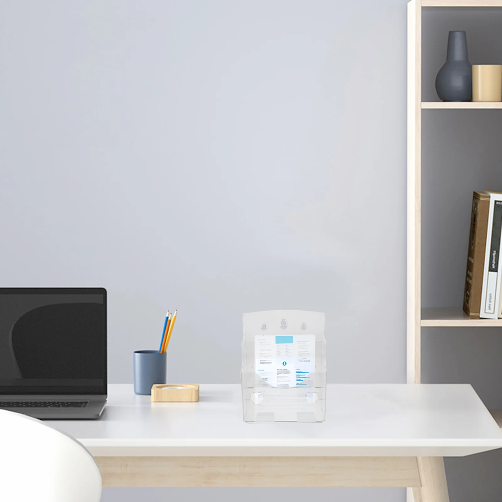 Clear Acrylic A5 Magazine Holder Brochure Display Stand Document Rack Paper ganizer Literature Display Desk Accessories Note