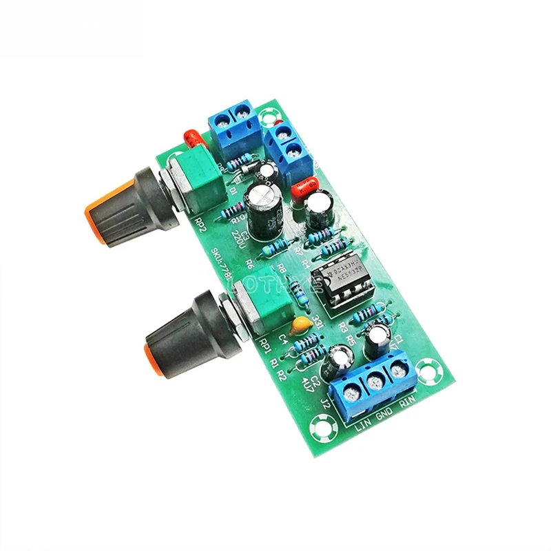 고정밀 단일 공급 로우 패스 필터 보드 서브우퍼 프리앰프 보드 2.1 채널 DC 10-24v 22hz-300hz