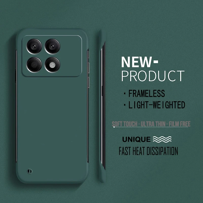 Solid Frameless Ultra Slim Matte Phone Case - Protective Bumper Shell Cover