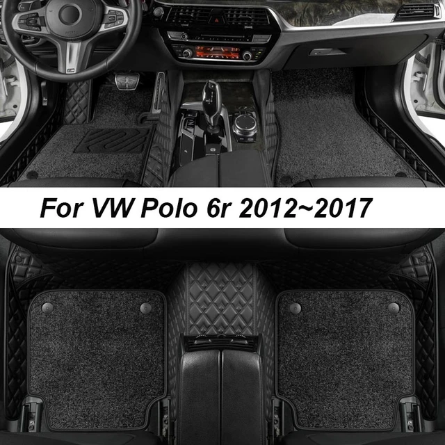 Kunden spezifische Luxus-Fußmatten für vw polo 6r 2012 ~ 2017 keine Falten  Automatten Zubehör Innenausstattung Ersatzteile kompletter Satz - AliExpress