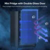 Fridge, Mini Fridge With Glass Door, Beverage Cooler Refrigerator, Wine Drink Beer Fridge, Adjustable Shelves & Digital Temperat 4