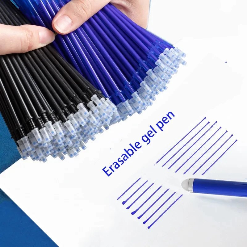 100 Pieces/0.5mm Gel Pen Erasable Refill Full Needle Tube Blue Black Ink Writing Painting And Stationery For Refill Students 6