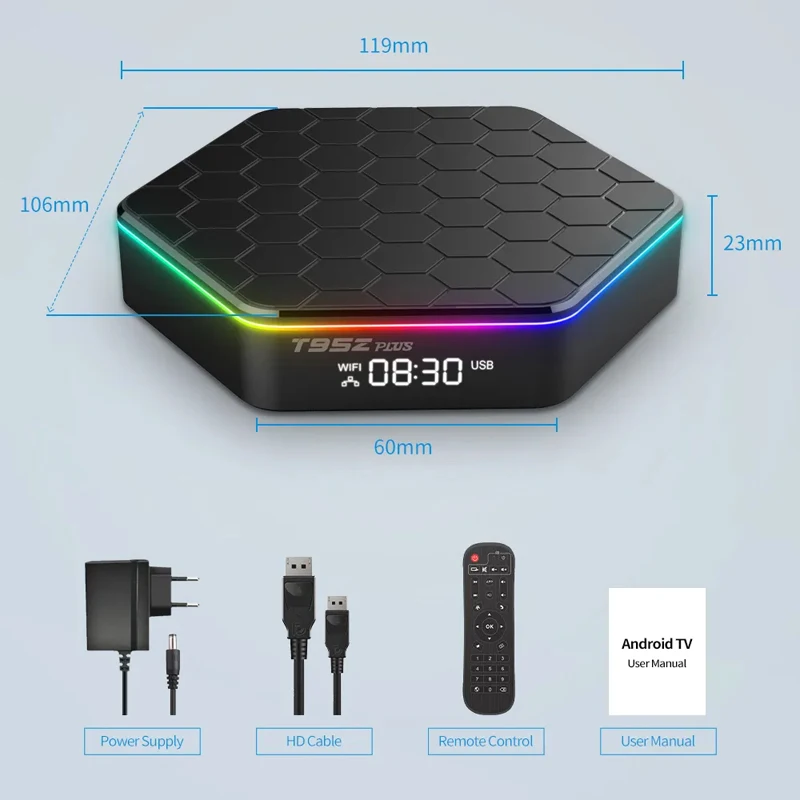 EASYTONE Android TV Box 10.0, Android Box TV 4GB RAM 64GB ROM H616  Quad-Core CPU Smart TV Box Android Supports 2.4/5G WiFi Ethernet BT4.0 4K  6K TV Box