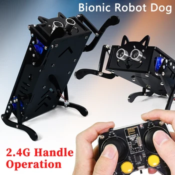 Kit fai da te per animali domestici elettronici con telecomando robot per lo sviluppo di programmazione intelligente bionico per cani robot a quattro zampe