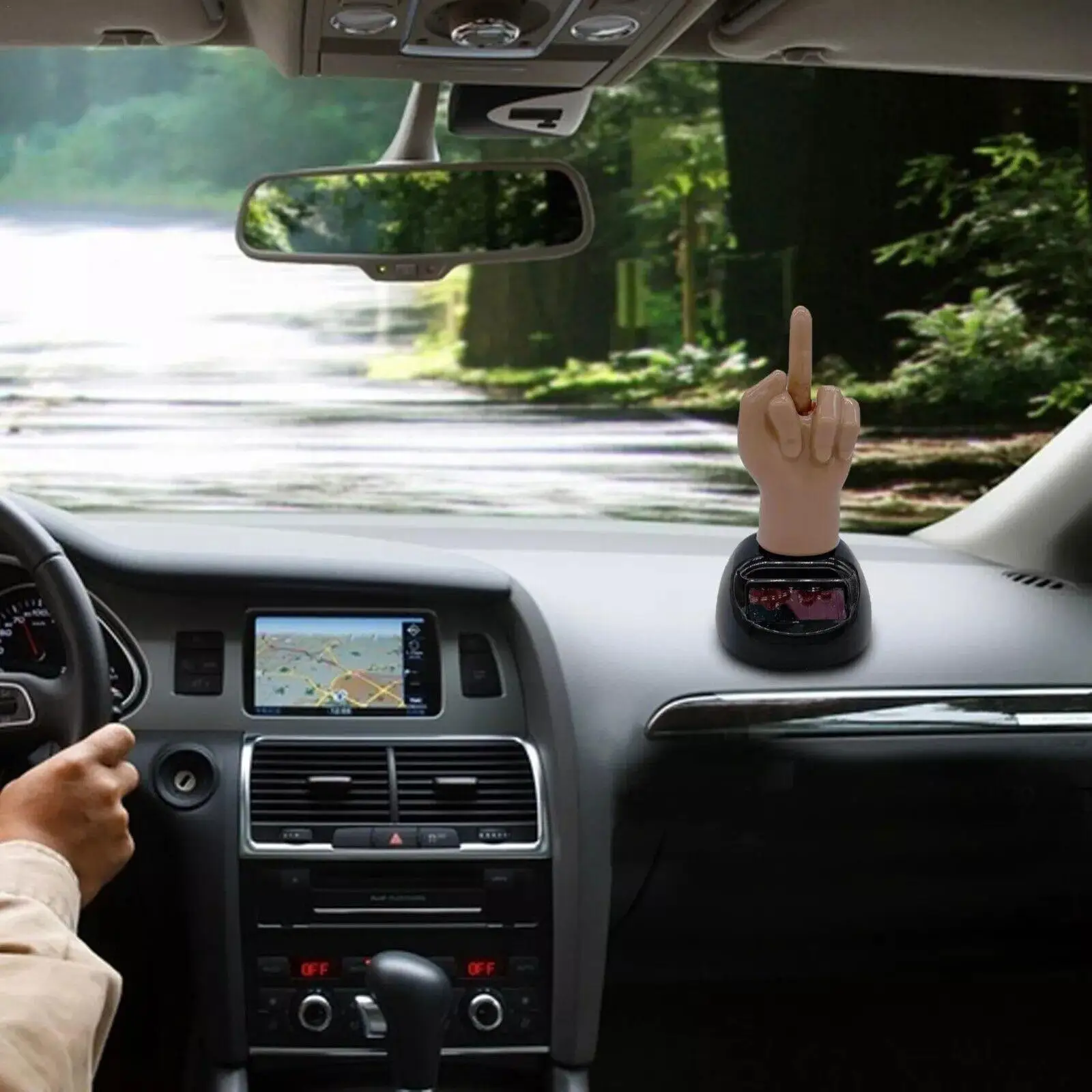 

New solar swing doll car decoration office decoration car creative decor ornament car car accessories cartoon finger X4I4