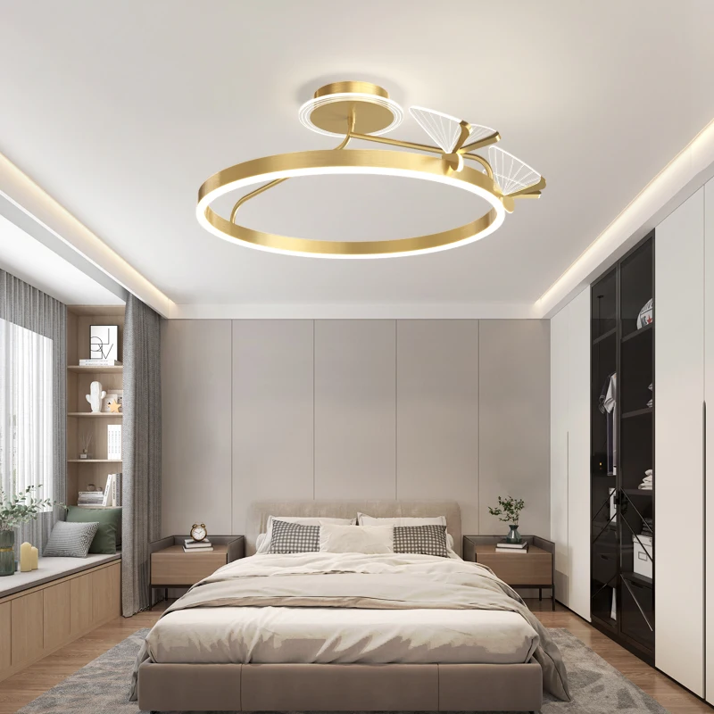 

Modern LED Ceiling Light For Simple Modern Fashion Lliving Room Dining Room Lamp Butterfly Creative Decor Bedroom LED Round Lamp