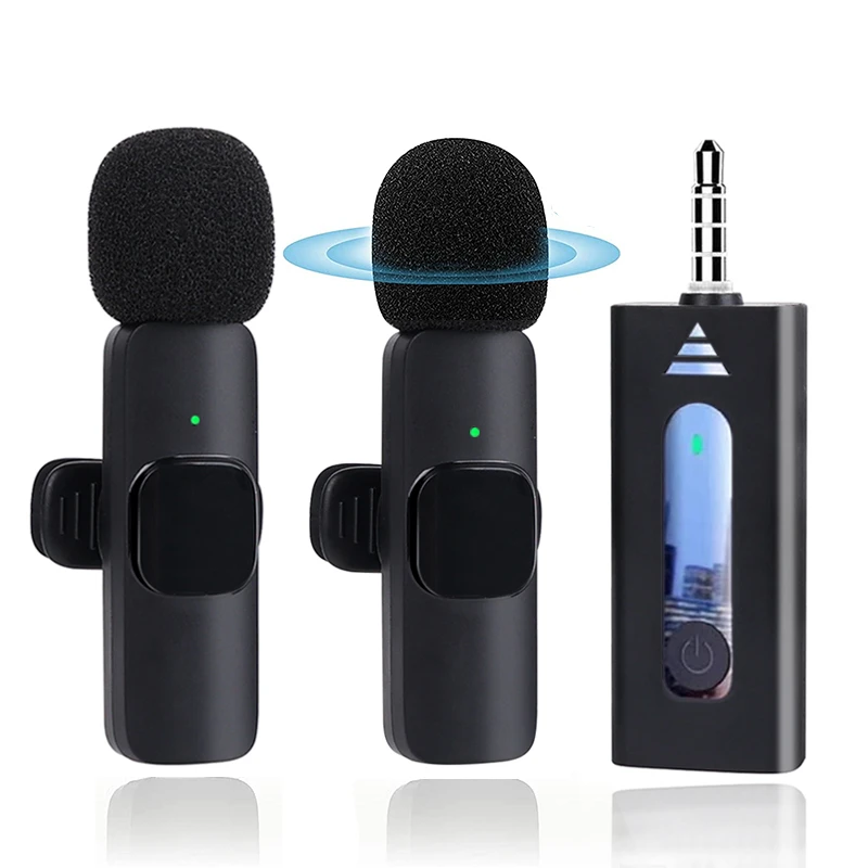 Wireless Lapel Microphone Speaker Camera Wireless Microphone Video