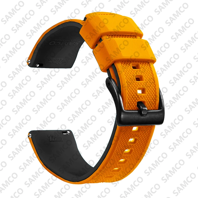 Deluxe Soft Silicone Rubber Waterproof Watch Band - Quick Release Sport Strap