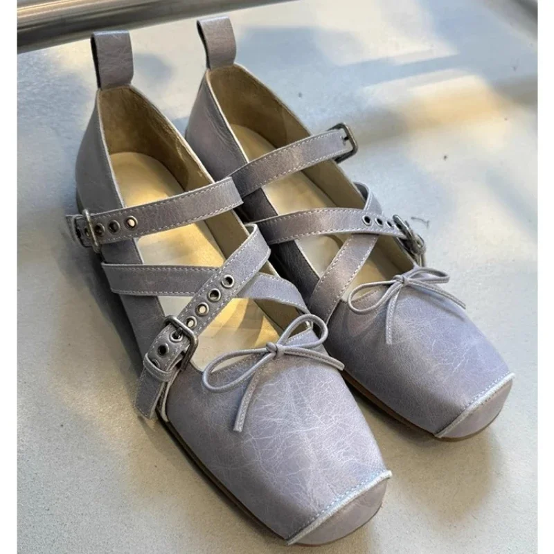 Women's Shoes New Spring Square Toe One-line Buckle  Buckle Decoration  Shoes Women Outdoor Daily Commute Zapatos De Mujer 6
