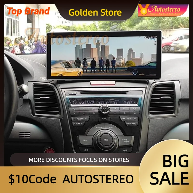 

For Acura MDX 2008 2009 2011 12-2014 Auto Stereo Android 10 6GB 128G Radio Tape Car GPS Navigation Carplay Multimedia Player DSP