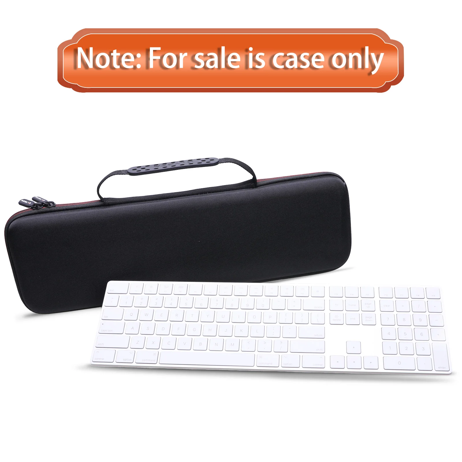 LTGEM EVA Hard Case for Apple Magic Keyboard with Numeric Keypad (Wireless, Rechargable) (US English) - Silver