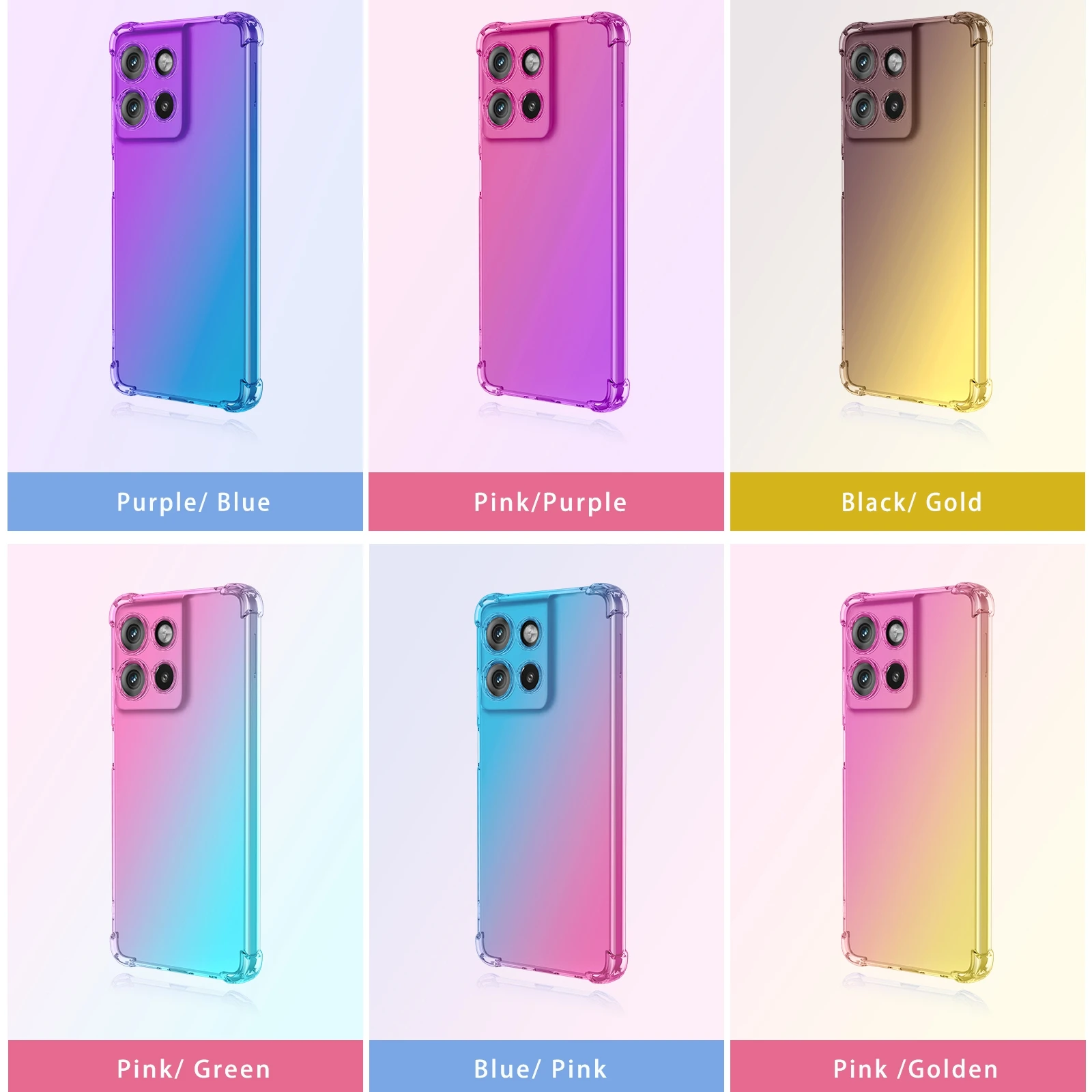 Shockproof Gradient TPU Protective Phone Case Cover