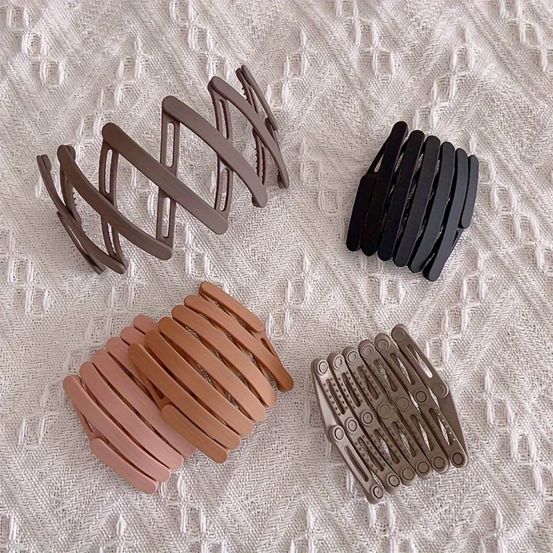 여성용 휴대용 접이식 헤어 밴드, 모란디 컬러, 미끄럼 방지 머리띠, 한국 세안 헤어밴드, 소녀 헤어 액세서리, 5 개