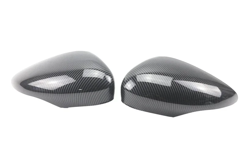 Ersatz-Rückspiegelabdeckung aus Kohlefasermuster oder schwarzem Rückspiegel, seitliche Flügel-Rückspiegelkappe, passend für Ford Fiesta MK7 2008–2019 – Detail 22