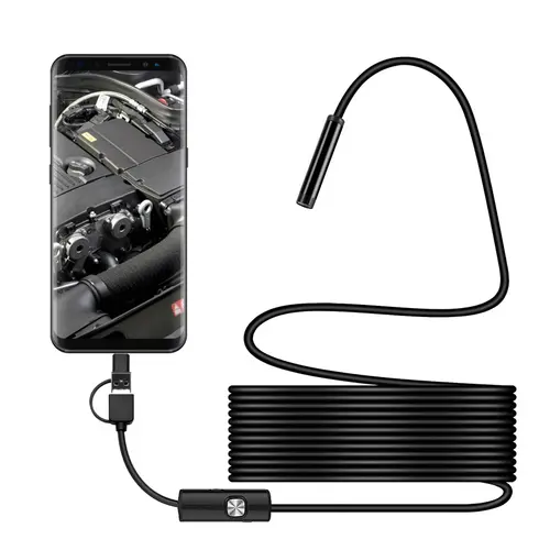 8mm Endoscope Camera 720P HD USB Endoscope With 8 LED 1/2/5/10M Flexible Cable Waterproof Inspection Borescope for Android PC - Image 2