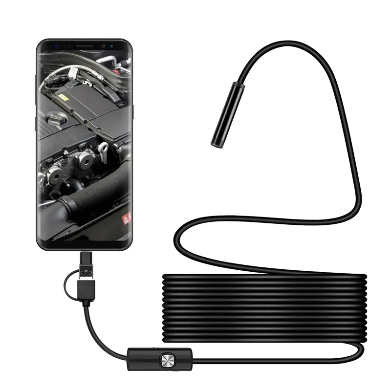 8mm Endoscope Camera 720P HD USB Endoscope With 8 LED 1/2/5/10M Flexible Cable Waterproof Inspection Borescope for Android PC - Image 2