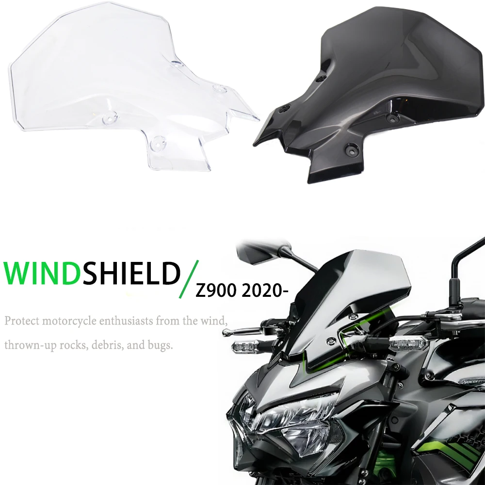 

New 2020- For KAWASAKI Kawasaki Z 900 Z900 z900 Motorcycle Windshield Screen Visor Windscreen Double Bubble Wind Deflector