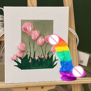 Soft Penis Artificial Rainbow Monster Dragon Dildos Adult Sex Toys Animal Suction Cup Dildos Sexy Gode Anal Plug Dick Massagers 6