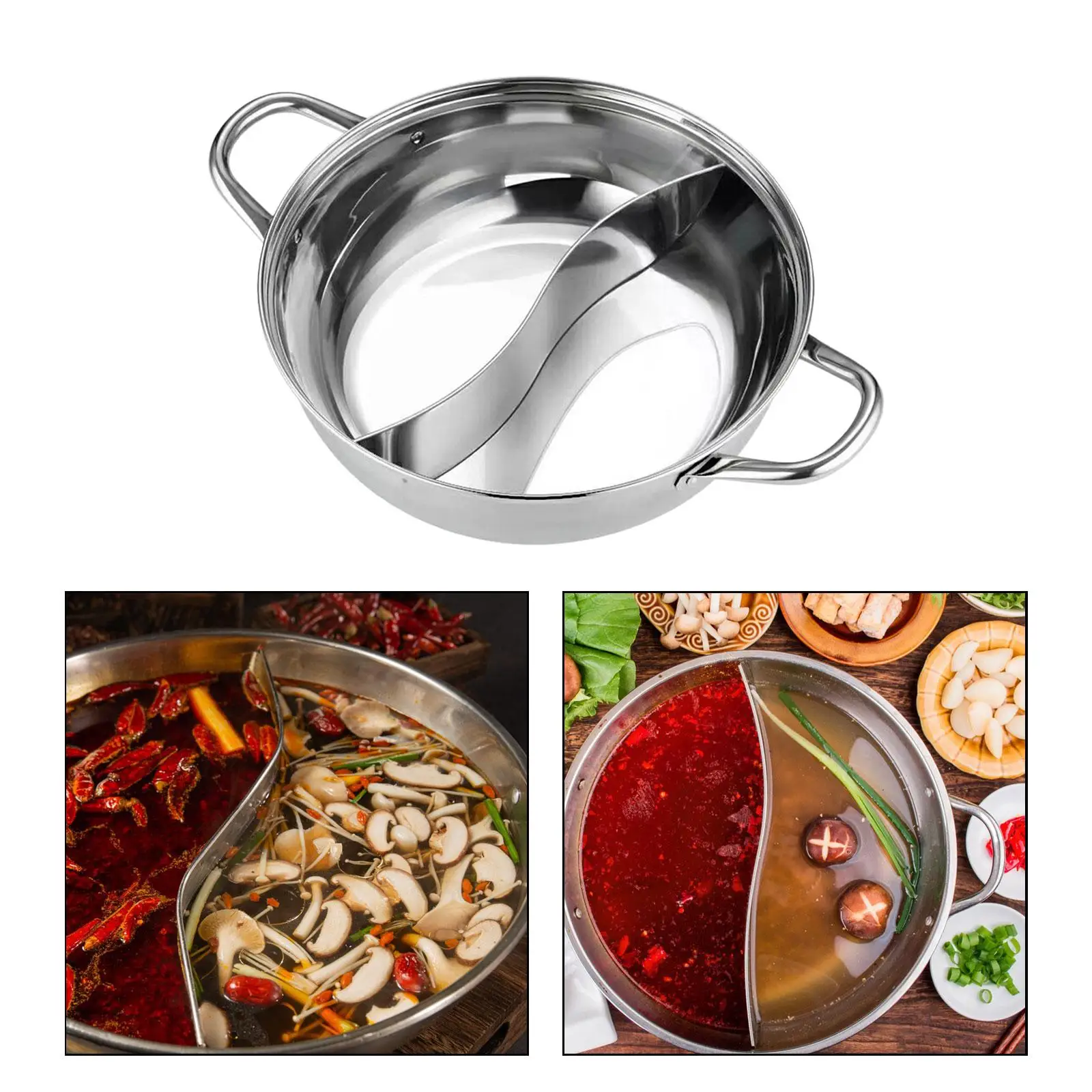 Mandarin Duck Pot Stainless Steel Shabu Shabu Pot for Home Family Gathering