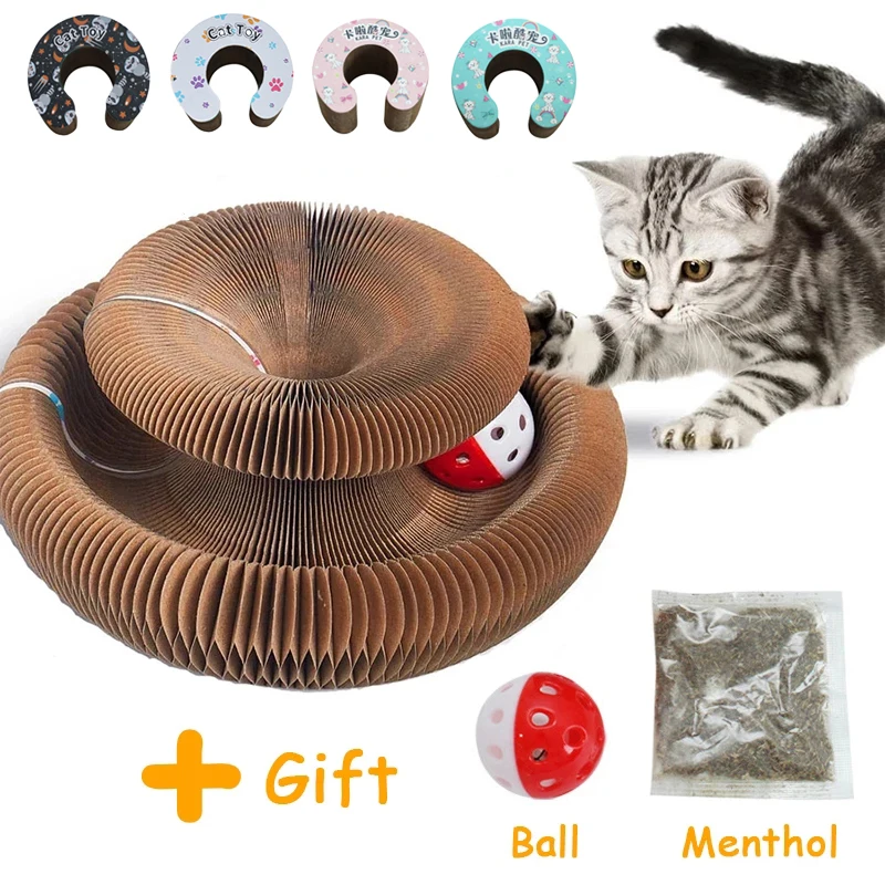 Cat Scratch Board With Bell Magic Organ Cat Scratching Board Durable Cats Grinding Claw Toy