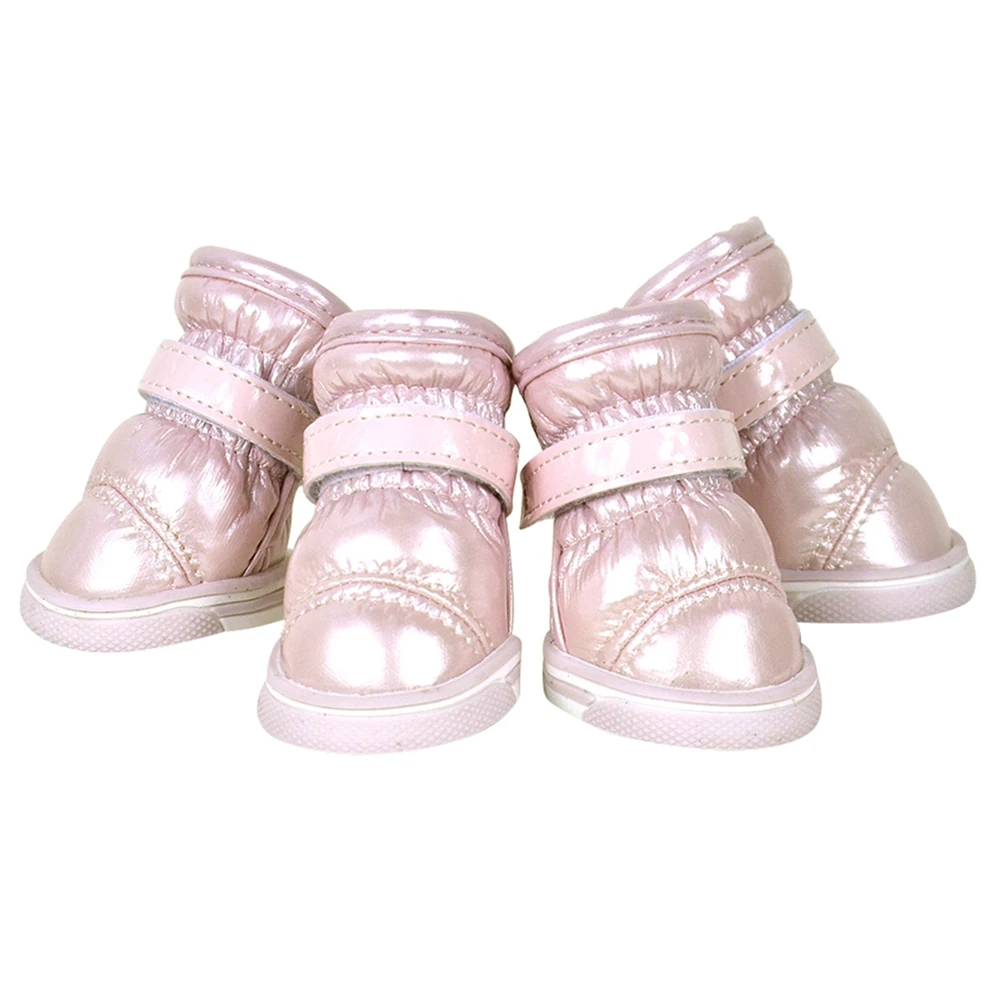 thumbnail image 1 of 4 botas de nieve de felpa para perros, botas de invierno para perros, botas protectoras para patas, botines cálidos para perros pequeños y medianos, 1 of 5