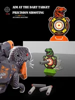 Dinosaur EVA Suction Cup Soft Bullet Gun Toy, Aerodynamic Dual Ballistic Launcher For 8+ Some Accessories Random 2