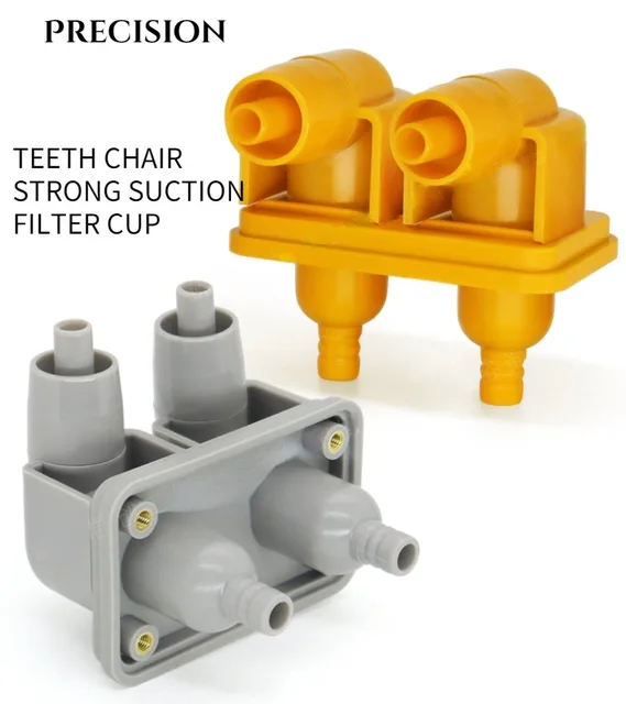 2 Holes Dental Chair with Filter Strong and Weak Suction Filter Dental Chair Accessories Dental Equipment