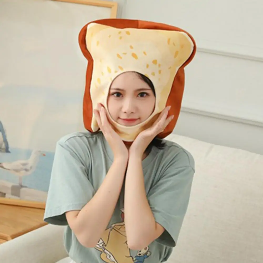 Cute Plush Doll Chicken Leg Bread Dumpling Bun Soft Headgear Hat Sleeping Toy