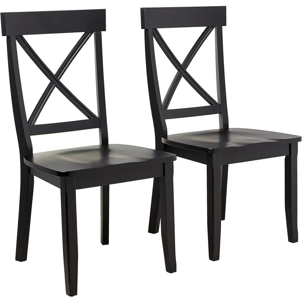 

Homestyles Blair Dining Chair Pair, 18-4/5" W, 22-1/4" D, 38-3/8" H, Black