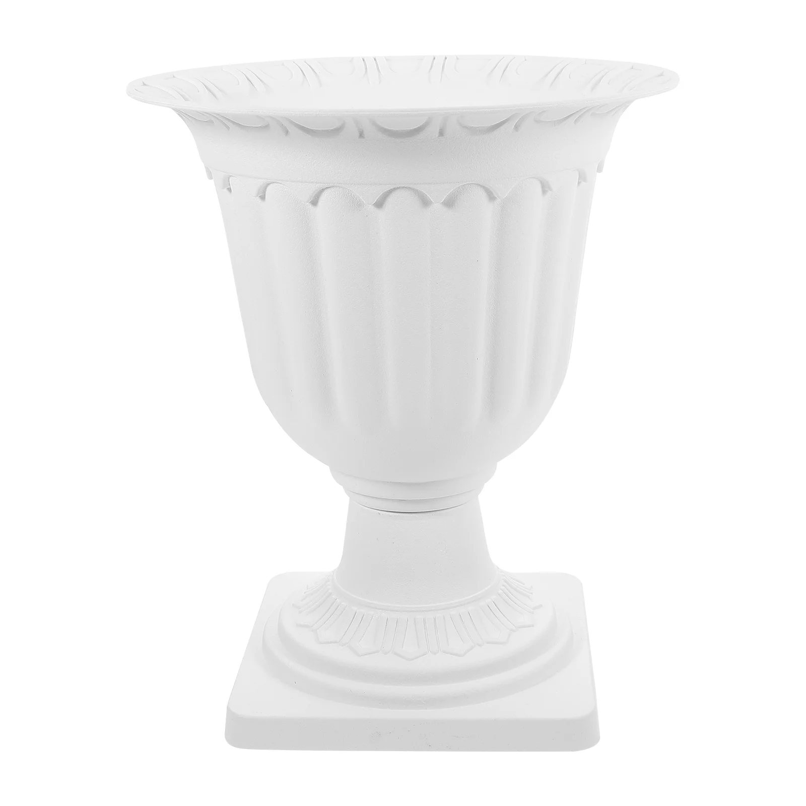 

Balcony Large Outdoor Planter Roman Column Flower Pot Plastic Nursery Pots Flowerpot Porch Decor White Planters For Wedding