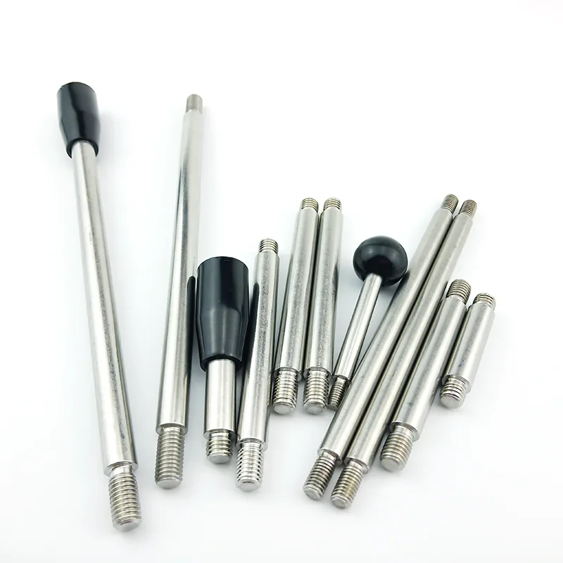 Machine Tool Handle Bar 304 Stainless Steel Screw M6M8M10M12 Bench Drill Joystick Putter Double Head Screw Ball Head Rod 1pc