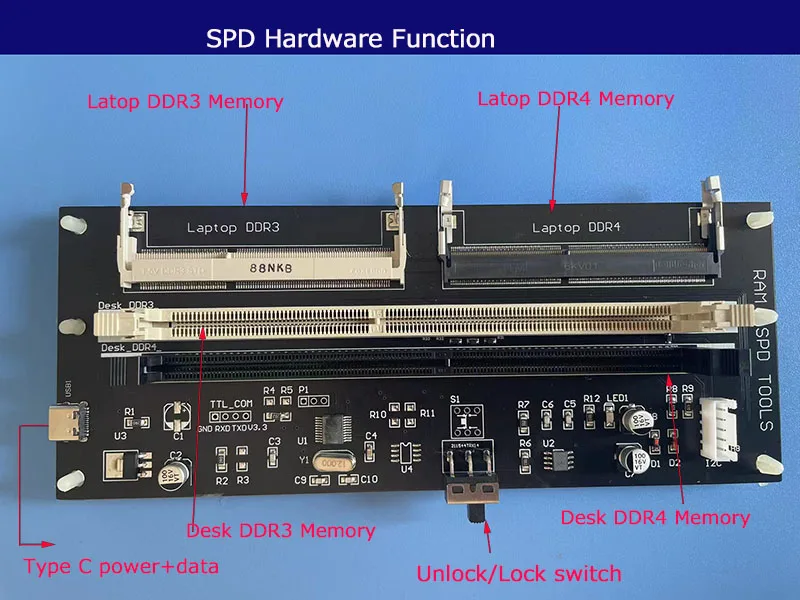 New Ddr4 Ddr3 Memory Bios Rom Spd Ep To Read And Write Lock Unlock ...