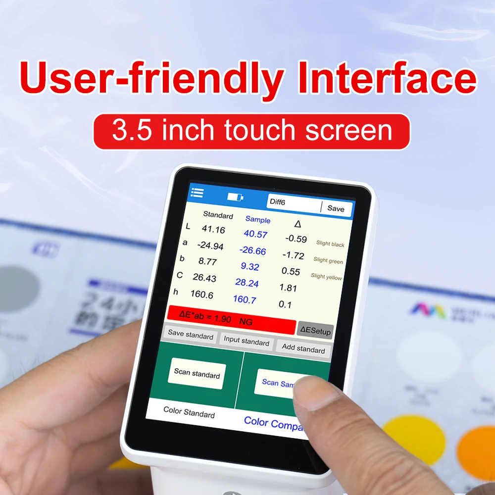 Colorimeter D/8 Colormeter CIE Lab CMYK RGB Color Analysis Pantone NCS RAL Digital Colorimeter LS173 for Paint Plastic Metal