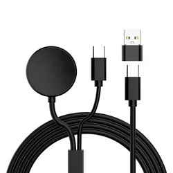 Universal Smartwatch Charger with USB A Adapter Included (Black)