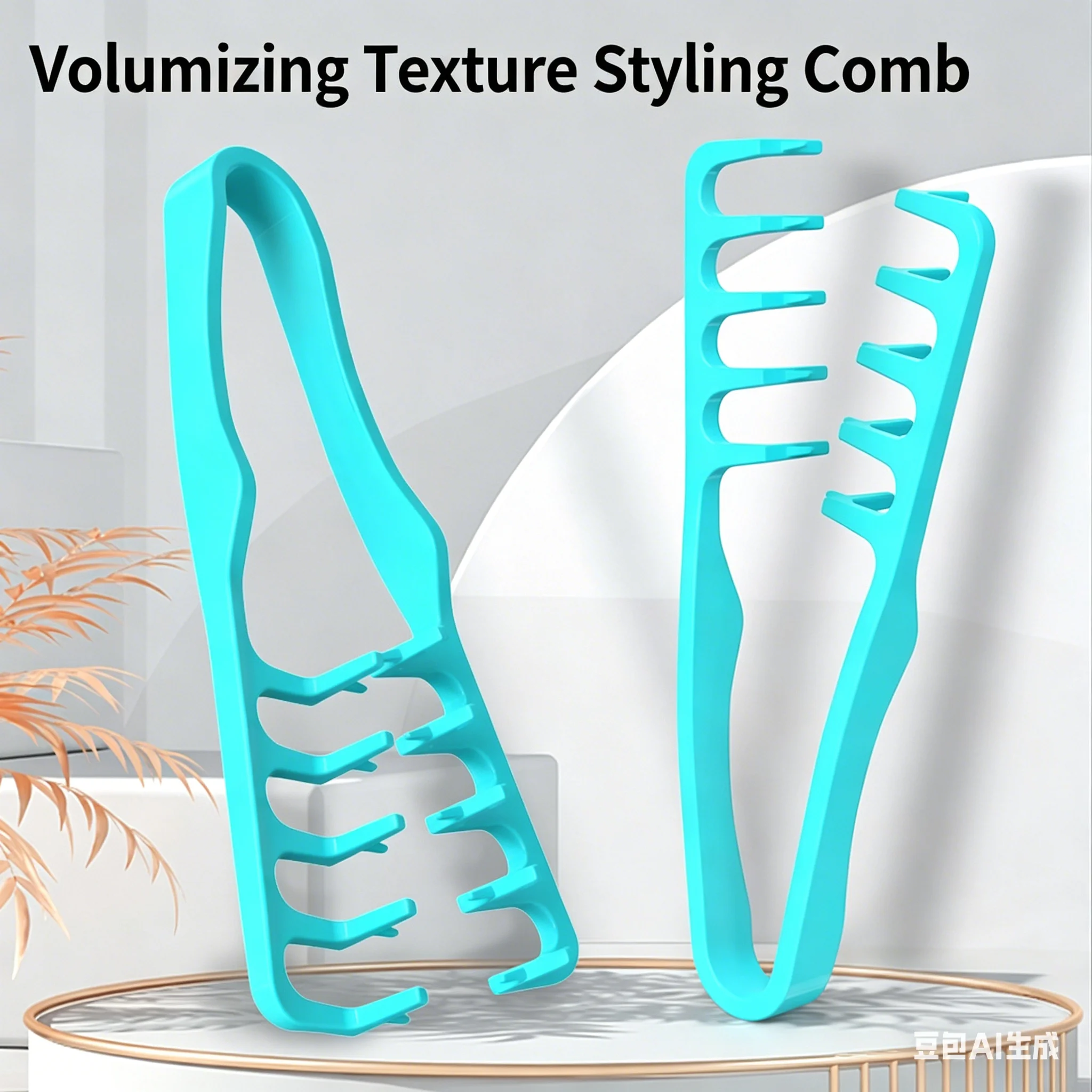 Spazzola per capelli coreana in ABS con texture soffice per infoltire le radici dei capelli, adatta sia per uomini che per donne per coprire le linee di separazione della linea dei capelli. - immagine 5