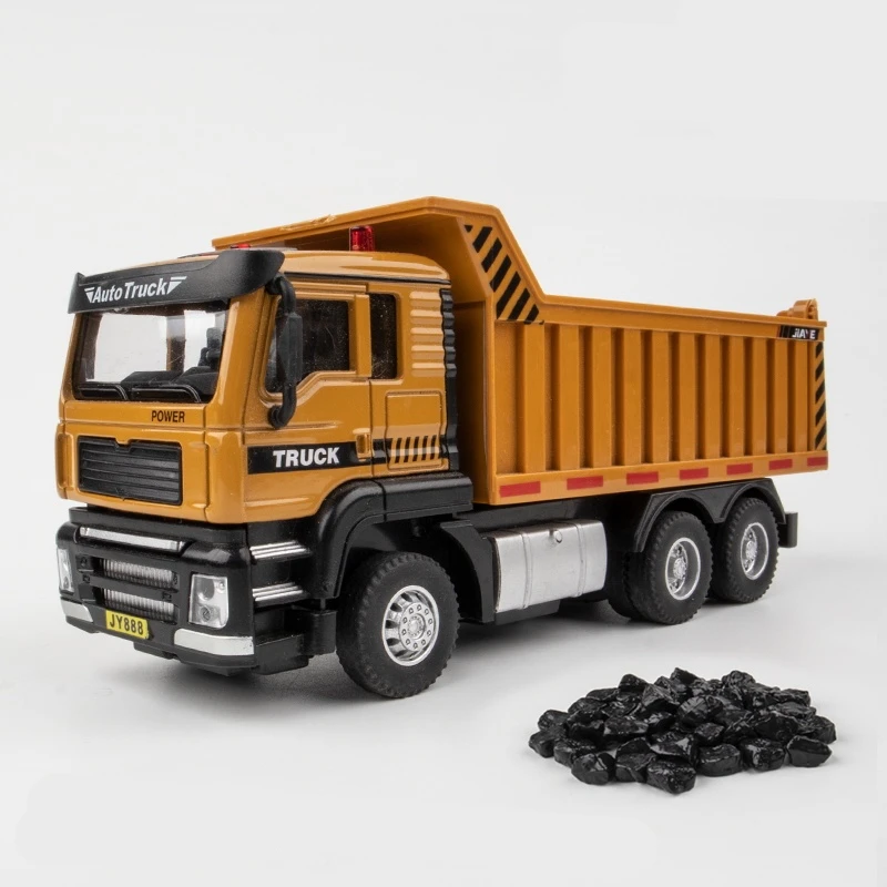Camion à Plateau 1/50 Avec Pelle - Jouet Diecast Orange - Neuf - Enfant 3 Ans Et Plus