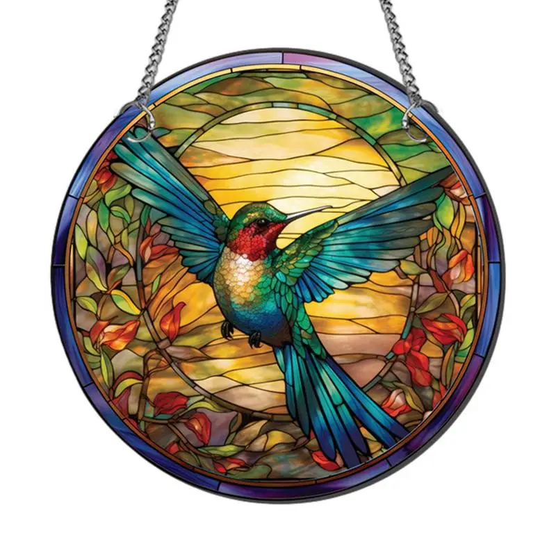 

Acrylic Sun Catcher 2D Hummingbird Butterfly Window Sun Catcher Double-Sided Art Ornament Pendant For Window Balcony Home