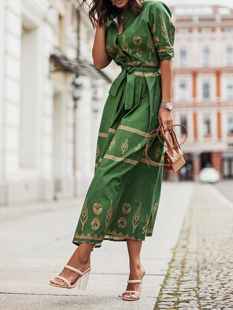 Vestido Camisero Vestidos Tobilleros Informales Vestido Camisero