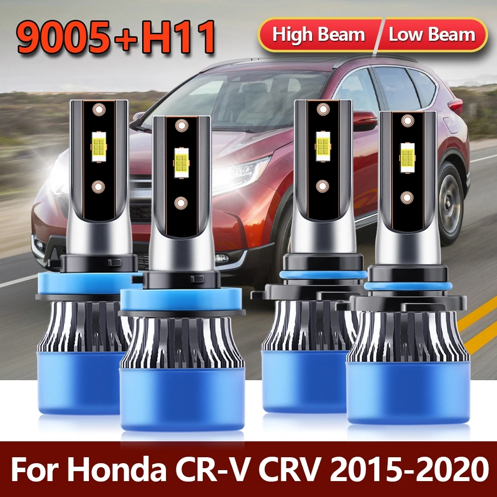 Combo 4PCS LED Headlamp Kit 15000LM High Dipped Exterior Headlight