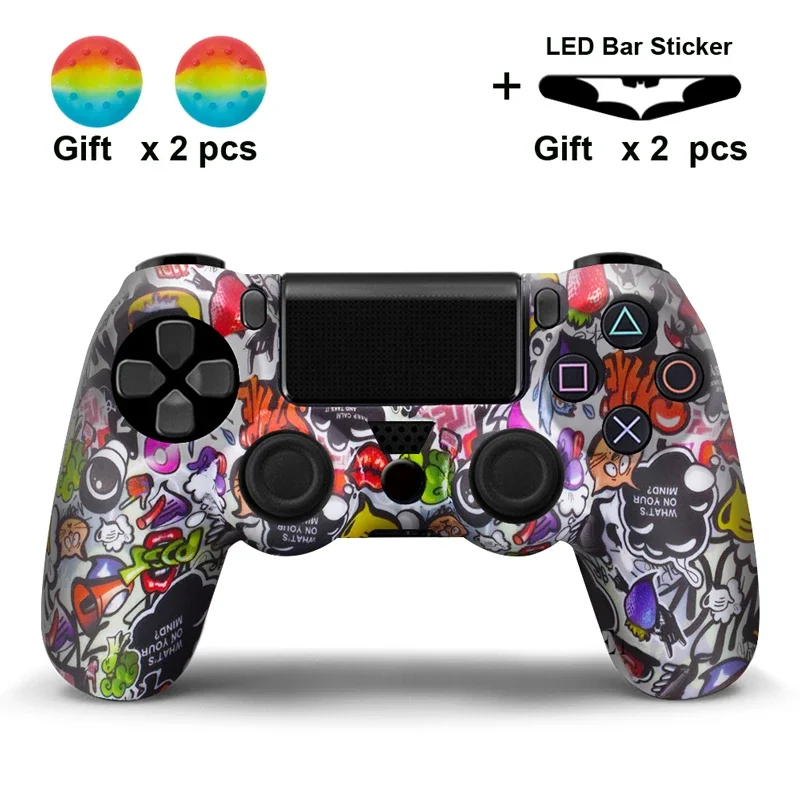 Silicone Rubber Controller Case with Thumbstick Grip Caps - Protective Shell