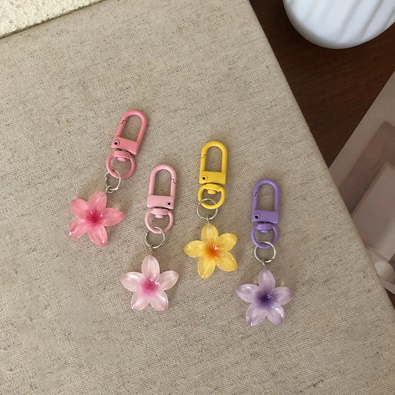 Wholesale Cherry Blossom Flowers Keychain Handbag Decor Keyrings Pendant Bag Hanging Accessories