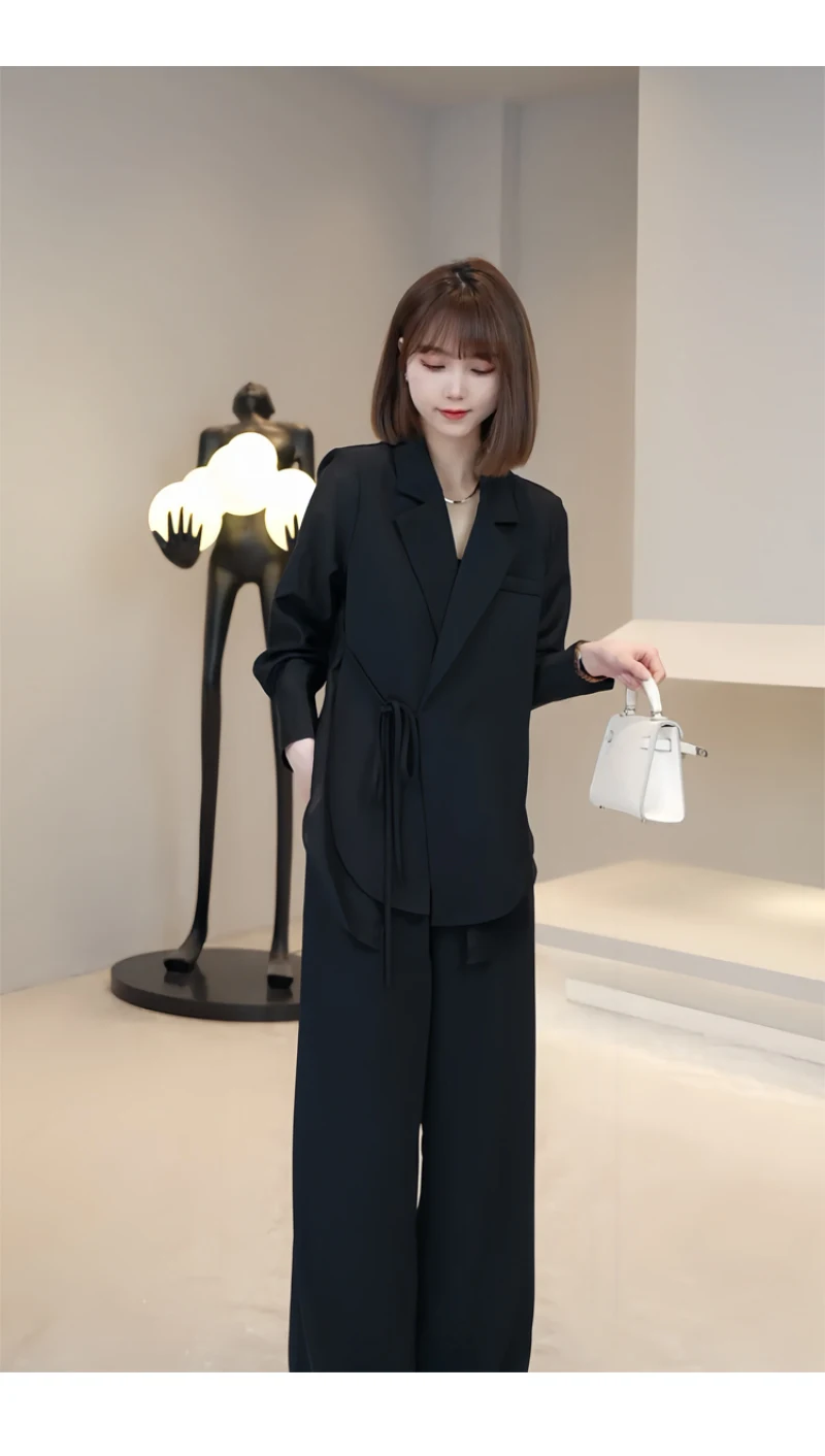 Women's Senior Sense of Casual Temperament Two-piece Set 2023 Summer New Design Splicing Suit Thin Section Suit Women's 2-piece