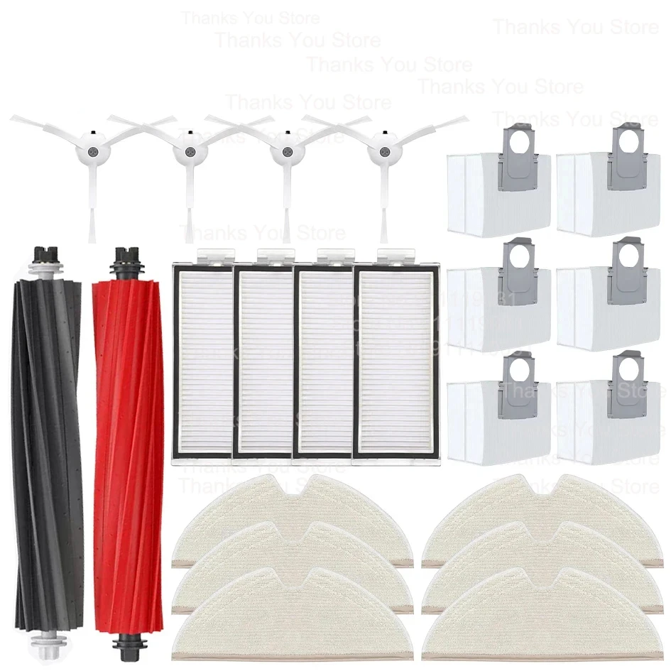 Roller Side Brush Filter Mop Dust Bag Accessories