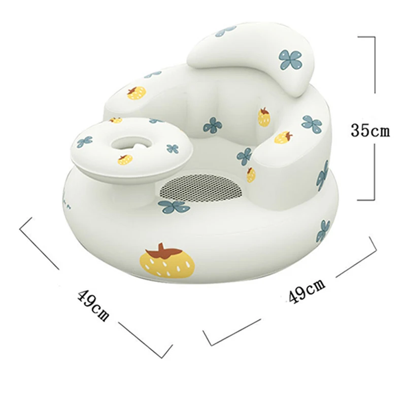 Baby Inflatable Sofa Children Puff Portable Bath Chairs PVC Multifunctional Seat Practice Sitting Bath Stool Baby Stool