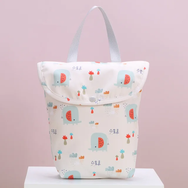 Multifunctional Baby Diaper Caddy Organizer Reusable Waterproof Fashion Prints Wet/Dry Bag Mummy Storage Bag Travel Nappy Bag 6