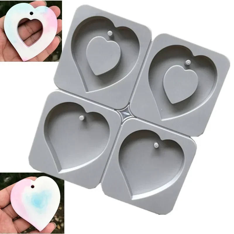 DIY Silicone Mold Aromatherapy Plaster Handmade Soap DIY Cake Decorating 4 Even 2 Groups of Love Can Be Divided silicone mold,soap molds